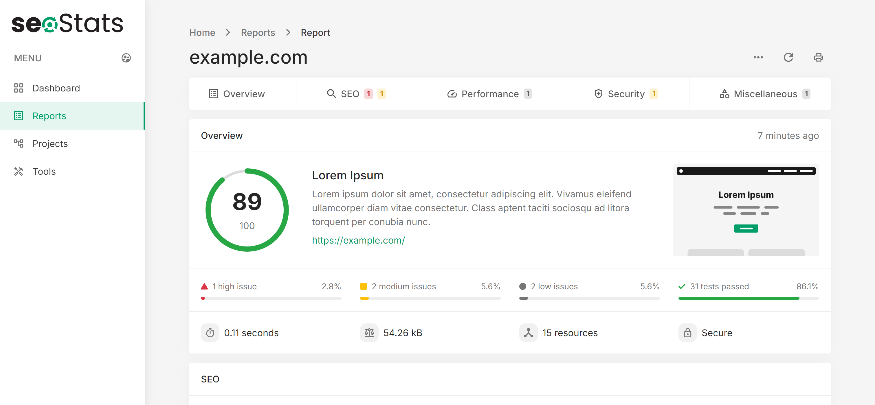 seoStats